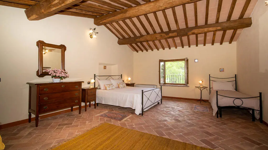 Villa Cerciano Schlafzimmer